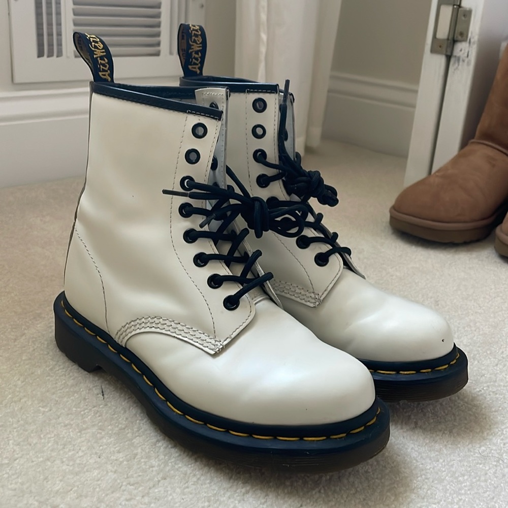 Dr. Martens White Combat Boot